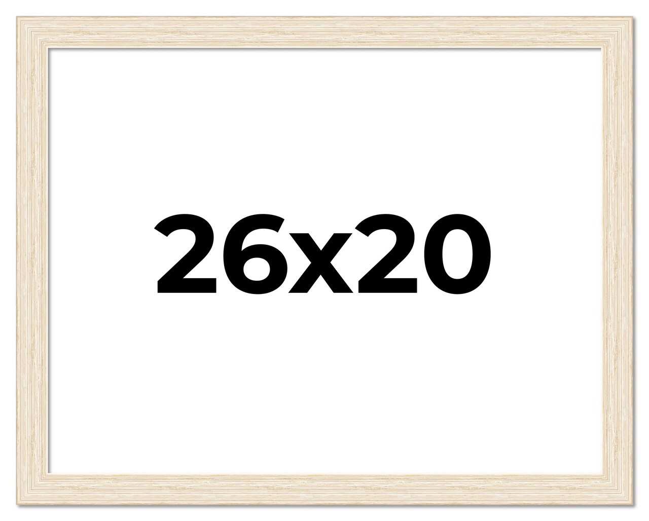 26x20 Wide Barnwood Picture Frame with UV-Resistant Acrylic & Acid Free Backing, Available in 6 Paint Finishes - Grey, Brown, White, and Black